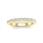 14K Gold Round Three Quarter Way Eternity Classic Prong Set Lab Grown Diamond Wedding Band Ring Round Cut ABB-159.2-LGD-22  - Abtin & Co.