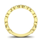 14K Gold Round Three Quarter Way Eternity Milgrain Bezel Set Lab Grown Diamond Wedding Band Ring Round Cut ABB-121.2-LGD-1  - Abtin & Co.