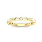 14K Gold Round Three Quarter Way Eternity Multi Set Lab Grown Diamond Wedding Band Ring Round Cut ABB-155.2-LGD-22  - Abtin & Co.