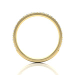 14K Gold Round Three Quarter Way Eternity Prong Set Lab Grown Diamond Wedding Band Ring Round Cut ABB-124.2-LGD-22  - Abtin & Co.