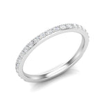 14K Gold Round Three Quarter Way Eternity Prong Set Lab Grown Diamond Wedding Band Ring Round Cut ABB-124.2-LGD-1  - Abtin & Co.