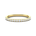 14K Gold Round Three Quarter Way Eternity Prong Set Lab Grown Diamond Wedding Band Ring Round Cut ABB-124.2-LGD-1  - Abtin & Co.