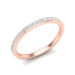 14K Gold Round Three Quarter Way Eternity Prong Set Lab Grown Diamond Wedding Band Ring Round Cut ABB-124.2-LGD-43  - Abtin & Co.