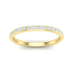 14K Gold Round Three Quarter Way Eternity Prong Set Lab Grown Diamond Wedding Band Ring Round Cut ABB-124.2-LGD-22  - Abtin & Co.