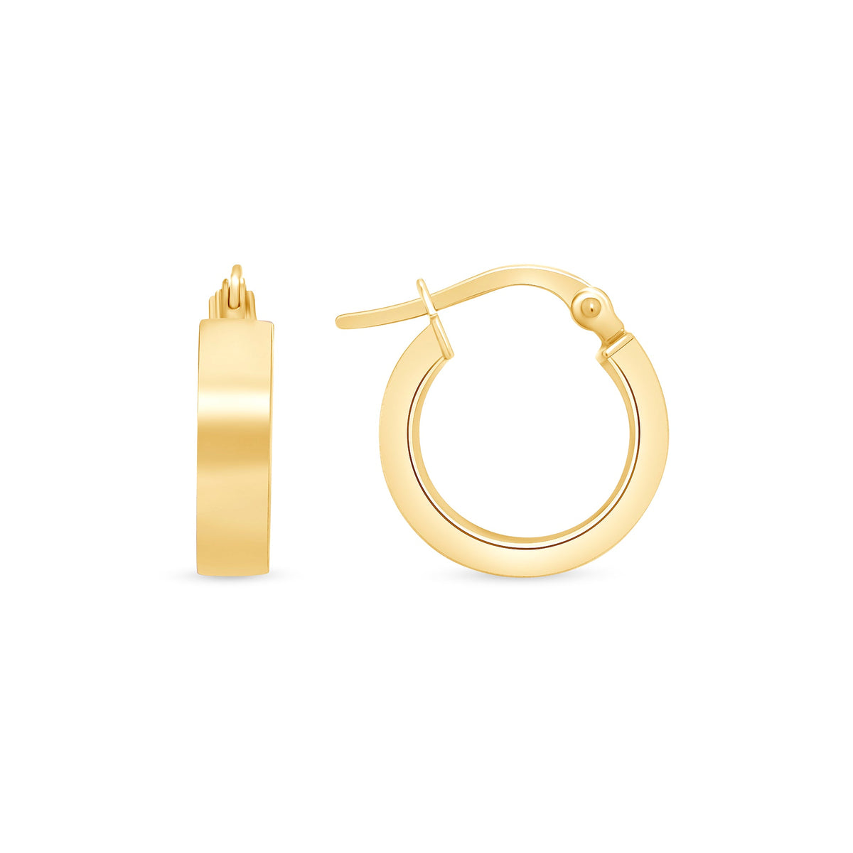 14K Gold Small Hoop Earrings Earring ABGE-139.2-G  - Abtin & Co.
