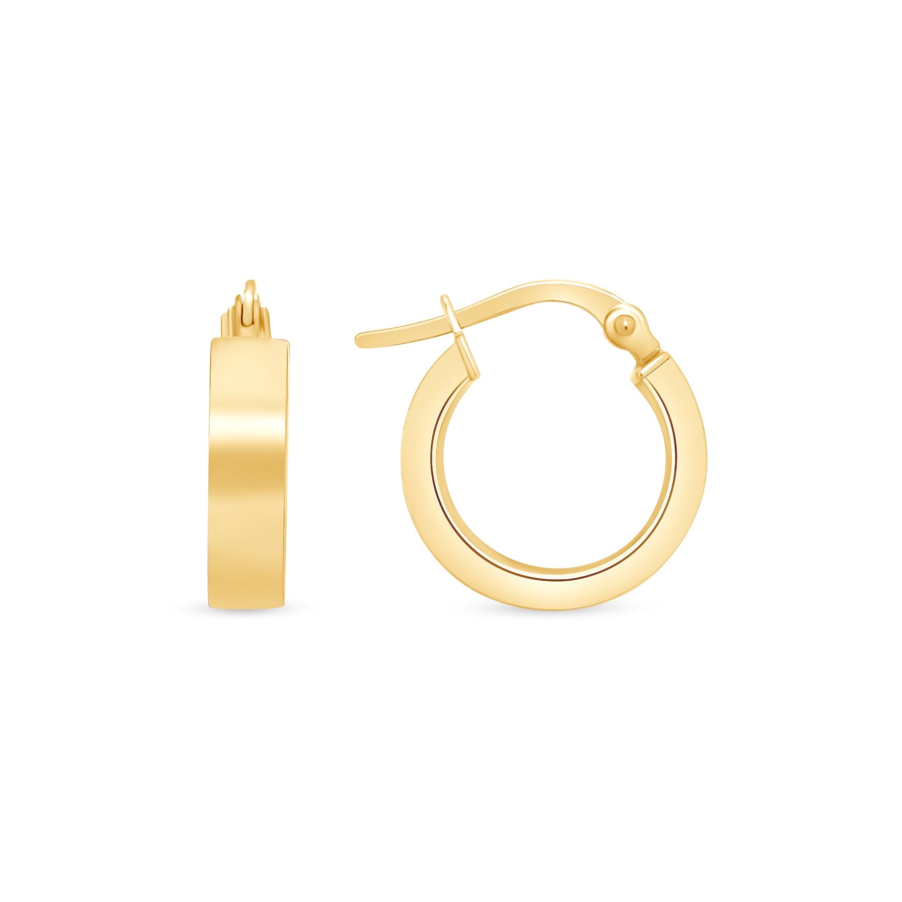14K Gold Small Hoop Earrings Earring ABGE-139.2-G  - Abtin & Co.
