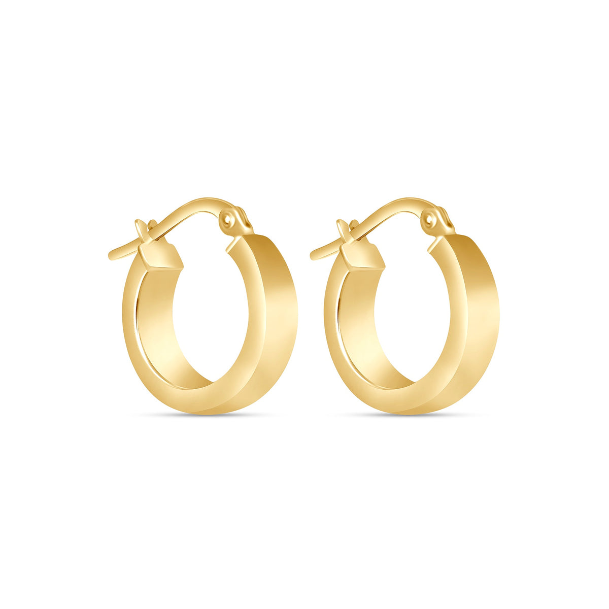 14K Gold Small Hoop Earrings Earring ABGE-139.2-G  - Abtin & Co.