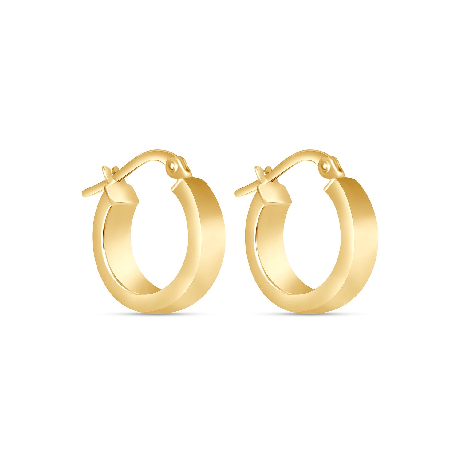 14K Gold Small Hoop Earrings Earring ABGE-139.2-G  - Abtin & Co.