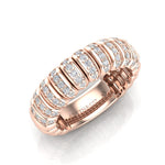 14K Gold Stretch Channel Set Diamond Ring Band Ring ABB-624/2-D-21  - Abtin & Co.