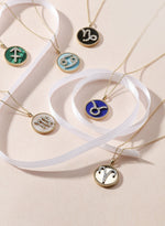 14K Gold Turquoise & Diamond Virgo Zodiac Medallion Medallion ALP-227Y-VIR.TR  - Abtin & Co.