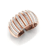 14K Gold Wide Diamond Dome Open Back Ring Ring ABB-612.2-D -1  - Abtin & Co.