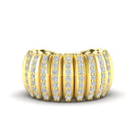 14K Gold Wide Diamond Dome Open Back Ring Ring ABB-612.2-D -1  - Abtin & Co.