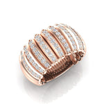 14K Gold Wide Diamond Dome Ring Ring ABB-612.1-D-23  - Abtin & Co.