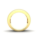 14K Gold Wide Double Helix Spiral Diamond Ring Ring ABB-598-D  - Abtin & Co.