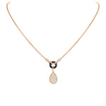 14K Rose Gold Pave Diamond Tear-drop Shape Drop Pendant Pendant ABP-134TTV1-BDD  - Abtin & Co.