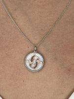 14K Two-toned Gold Diamond Pisces Horoscope Medallion Medallion ALP-225WY-PIS.GD  - Abtin & Co.