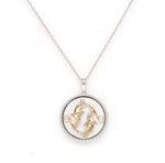 14K Two-toned Gold Diamond Pisces Horoscope Medallion Medallion ALP-225WY-PIS.GD  - Abtin & Co.