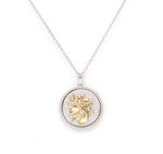 14K Two-toned Gold & Diamond Virgo Horoscope Medallion Medallion ALP-225WY.V1-VIR.GD  - Abtin & Co.