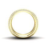14K Yellow Gold Classic Wide Patterned Border Cigar Diamond Band Ring Ring ABB-614/2Y-D-23  - Abtin & Co.