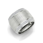 14K Yellow Gold Classic Wide Patterned Border Cigar Diamond Band Ring Ring ABB-614/2Y-D-1  - Abtin & Co.