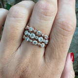 14k Gold Diamond Bezel-set Stackable Ring Wedding Band - Abtin & Company 