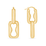 14K Gold Double Link Drop Earrings