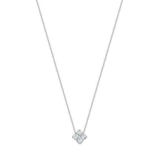 14K Gold Clover Diamond Pendant - Abtin & Company 