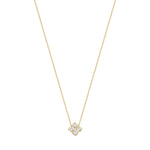14K Gold Clover Diamond Pendant - Abtin & Company 