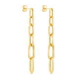 14K Gold Graduated Chain-link Drop Earrings