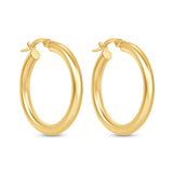 14K Gold Tube Hoop earrings