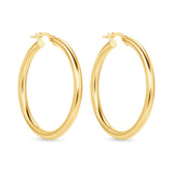 14K Gold Tube Hoop earrings