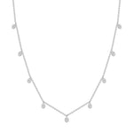 14K Gold Diamond Bezel Fringe Choker Necklace - Abtin & Company 
