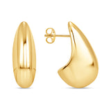 14K Gold Jumbo Tear Drop Earrings