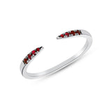 14K Gold Ruby Open Minimal Stacking Ring - Abtin & Company 