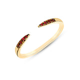 14K Gold Ruby Open Minimal Stacking Ring - Abtin & Company 