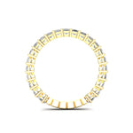 14K Gold Ascher Cut Three-quarter Eternity Modern Prong Set Lab Grown Diamond Wedding Band Ring - Abtin & Company 