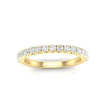 14K Gold Round Halfway Eternity Modern U Prong Set Lab Grown Diamond Wedding Band Ring - Abtin & Company 
