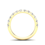 14K Gold Round Halfway Eternity 4 Prong Set Lab Grown Diamond Wedding Band Ring - Abtin & Company 