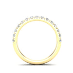 14K Gold Round Halfway Eternity 4 Prong Set Lab Grown Diamond Wedding Band Ring - Abtin & Company 