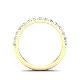 14K Gold Round Halfway Eternity 4 Prong Set Lab Grown Diamond Wedding Band Ring - Abtin & Company 