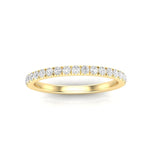 14K Gold Round Halfway Eternity 4 Prong Set Lab Grown Diamond Wedding Band Ring - Abtin & Company 