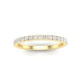 14K Gold Round Halfway Eternity 4 Prong Set Lab Grown Diamond Wedding Band Ring - Abtin & Company 