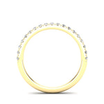 14K Gold Round Halfway Eternity 4 Prong Set Lab Grown Diamond Wedding Band Ring - Abtin & Company 