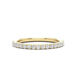 14K Gold Round Halfway Eternity 4 Prong Set Lab Grown Diamond Wedding Band Ring - Abtin & Company 