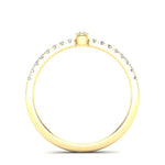 14K Gold Marquise Shape Design Diamond Stacking Band - Abtin & Company 