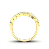 14k Round & Baguette Diamond Ring - Abtin & Company 