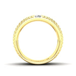 14K Gold Classic Patterned Diamond Cigar Band - Abtin & Company 
