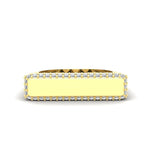 14K Gold Diamond Bar Ring - Abtin & Company 