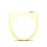 14K Gold Diamond Bar Ring Stacking Bar Ring - Abtin & Company 
