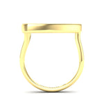 14K Yellow Gold Modern Geometric Fancy Diamond Band Ring - Abtin & Company 